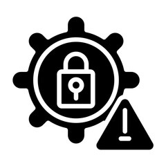 Naklejka premium Cyber Risk Management Icon Style