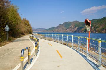 Safety Mirror on Sangju's Riverside Bike Path