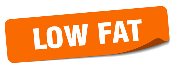 low fat sticker. low fat label