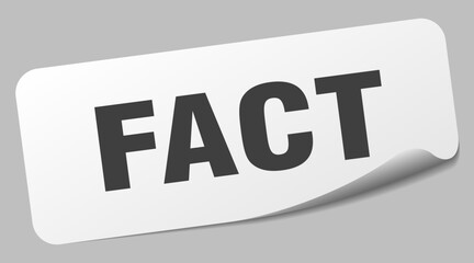 fact sticker. fact label