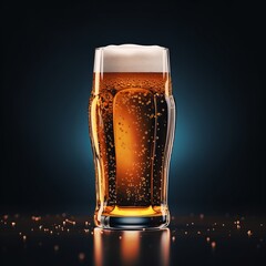 Trio of Beers. Assorted Ales Displayed on a White Background