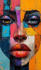 Colorful graffiti on the walls of the city. Street art. Abstract background for design.