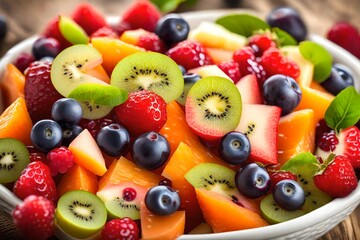 Fototapeta na wymiar salad with berries