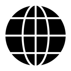 Fototapeta na wymiar Globe Model Icon Style