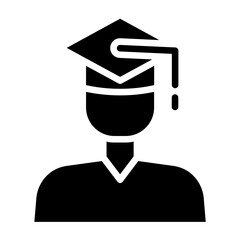 Student Graduation Icon Style