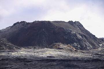 cold lava site at Fagradalsfjall eruption site in iceland 2022