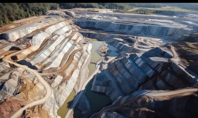 A Breathtaking Bird's-Eye View of a Vast, Expansive Quarry