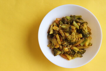 Broccoli Aloo subji or Broccoli And Potato Stir Fry 