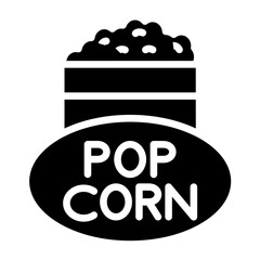 Popcorn Logo Icon Style