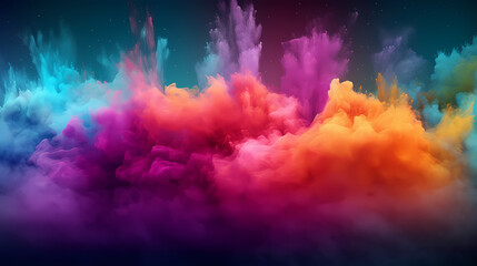 Abstract background of dust explosion for Holi festival, traditional Indian festival