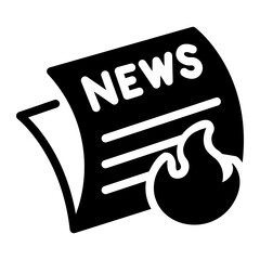 hot news Solid icon