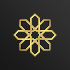 Luxury Gold - Islamic Ornament - Editable Vector : Suitable for Islamic Theme and Other Graphic Related Assets.