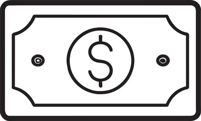 simple money cash note, icon