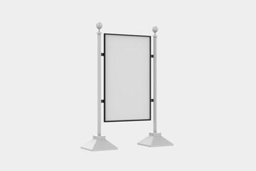 Promotional Stand Mockup Isolated On White Background. 3d illustration