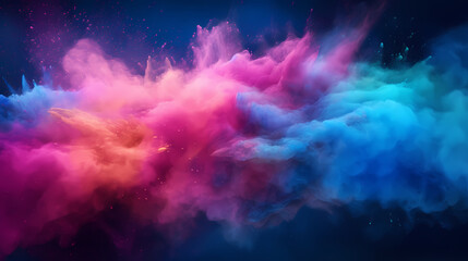 Dust explosion abstract background, Holi background