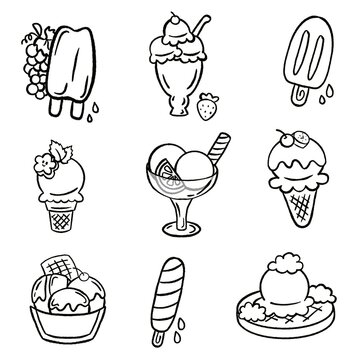 Helados para colorear