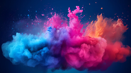 Dust explosion abstract background, Holi background - obrazy, fototapety, plakaty