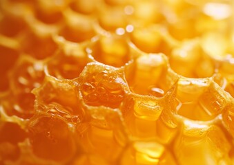 Detailed Honey Texture Closeup, Revealing Its Intricate Beauty And Richness