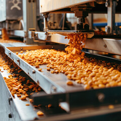 Traditional Confectionery: Peanut Brittle Crafting Line - obrazy, fototapety, plakaty