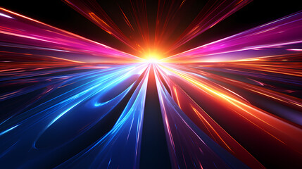 Obraz premium Neon speed abstract background, digital abstract background