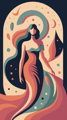 Abstract background poster. Good for fashion fabrics, postcards, email header, wallpaper, banner, events, covers, posters, advertising, and more. Women's day, mother's day background.