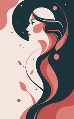 Abstract background poster. Good for fashion fabrics, postcards, email header, wallpaper, banner, events, covers, posters, advertising, and more. Women's day, mother's day background.