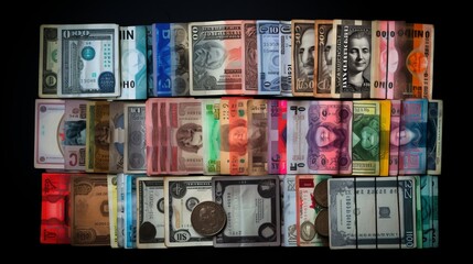 currencies and their denominations are displayed for the background, in high resolution. - Powered by Adobe