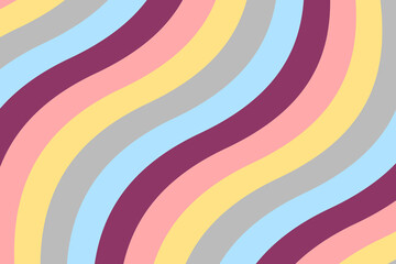 Loop pastel colored wavy stripe background for title movie