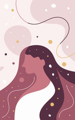 Abstract background poster. Good for fashion fabrics, postcards, email header, wallpaper, banner, events, covers, posters, advertising, and more. Women's day, mother's day background.