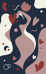 Abstract background poster. Good for fashion fabrics, postcards, email header, wallpaper, banner, events, covers, posters, advertising, and more. Women's day, mother's day background.