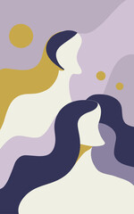 Obraz premium Abstract background poster. Good for fashion fabrics, postcards, email header, wallpaper, banner, events, covers, posters, advertising, and more. Women's day, mother's day background.