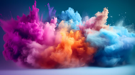 Dust explosion Holi background, Indian traditional festival