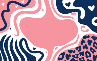 Obraz premium Abstract background poster. Good for fashion fabrics, postcards, email header, wallpaper, banner, events, covers, advertising, and more. Valentine's day, women's day, mother's day background.