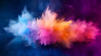 Dust explosion Holi background, Indian traditional festival
