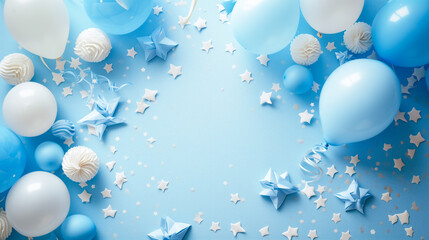 Welcome Baby Boy Abstract Background