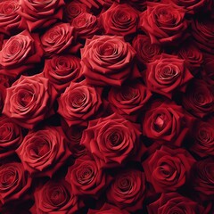 Elegant Red Roses Texture Background