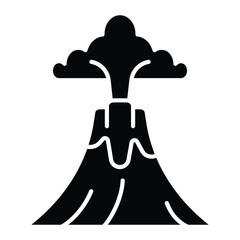 Volcano Icon Vector Flat Graphic Design