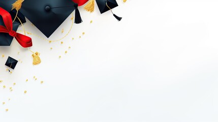 Happy graduantion background with place for your text, good for graphic design, generative AI