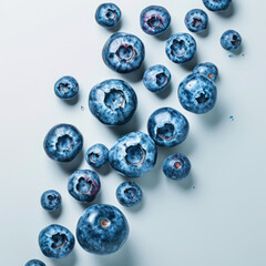 Drifting Sliced Blueberries: Marketing Images