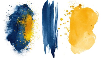 A collection of four distinct paint strokes in various vibrant colors. Perfect for adding a pop of...