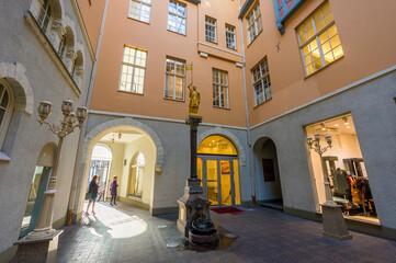Passage way in Riga, Latvia