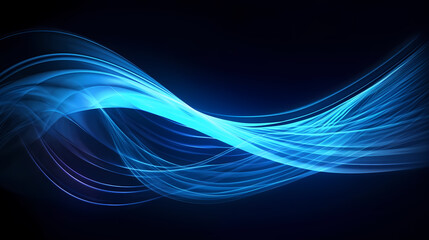 Naklejka premium Glowing shiny lines effect vector background, technology lines background and light effect, 3D rendering