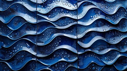 Blue ceramic pattern for background.