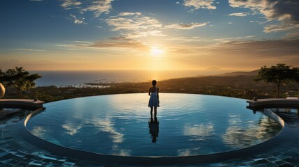 an infinity pool overlooking an amazing awe inspiring sea landscape