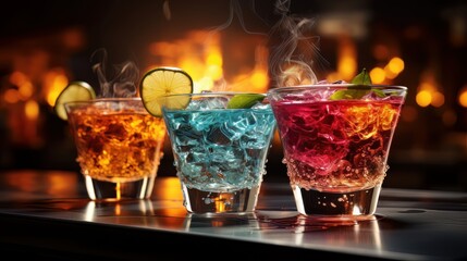 Fototapeta premium colorful stunning realistic mocktails