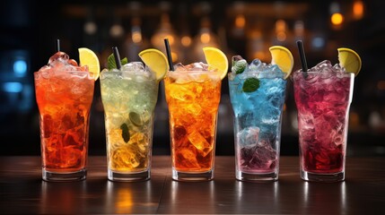 colorful stunning realistic mocktails