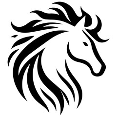 Obraz premium Horse Silhouette, horse, horse, animals, monochrome
