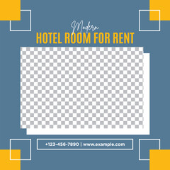 Hotel Social Media Marketing Banner Design Template