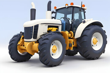 Obraz premium 3d tractor on an isolated white background