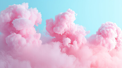 Swirls of pink and blue cotton candy in a dreamy pastel cloudscape.
